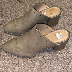 Tan 2 inch block heels